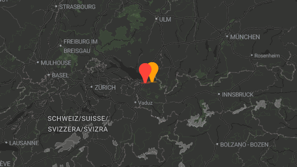 Map of company locations