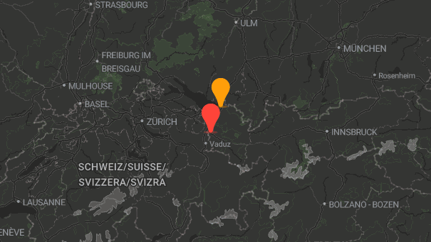 Map of company locations