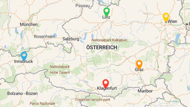 Map of company locations