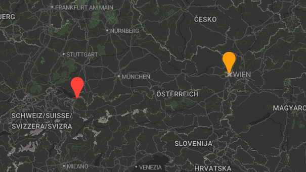 Map of company locations