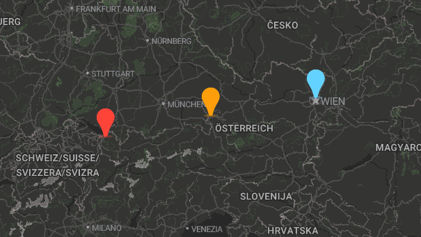 Map of company locations