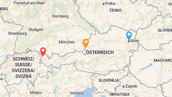 Map of company locations