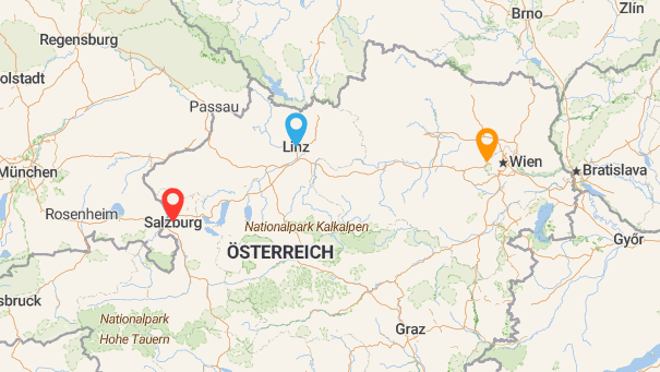 Map of company locations