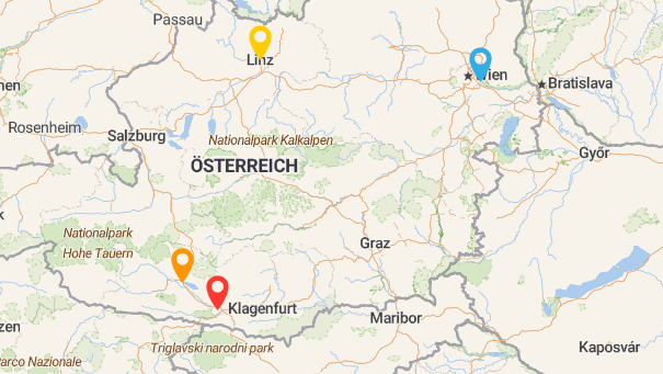 Map of company locations