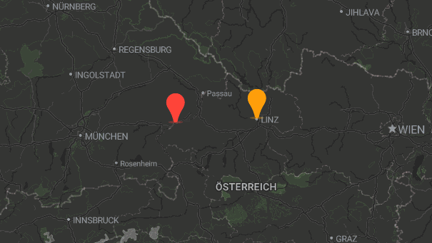 Map of company locations