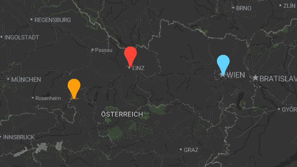 Map of company locations