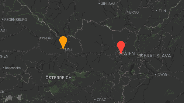 Map of company locations