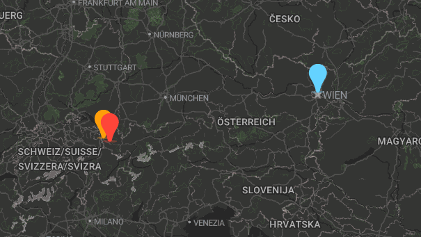 Map of company locations