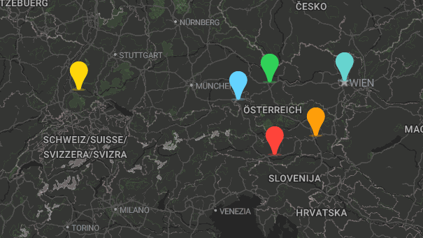 Map of company locations