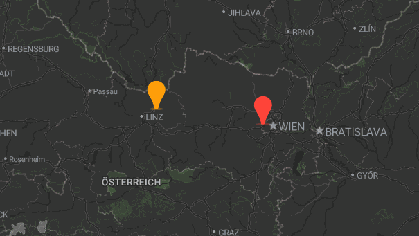 Map of company locations