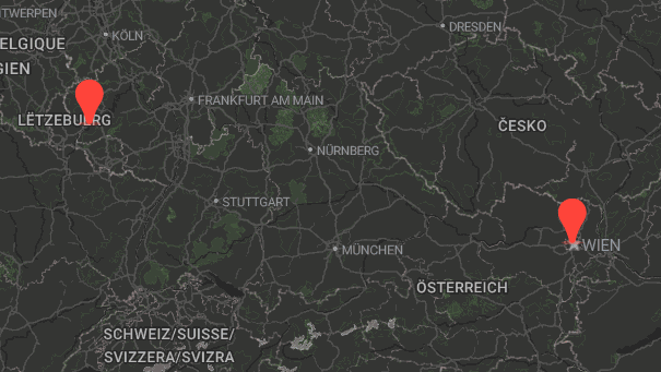 Map of company locations