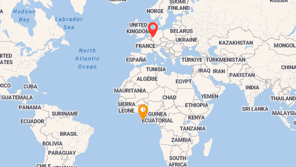 Map of company locations