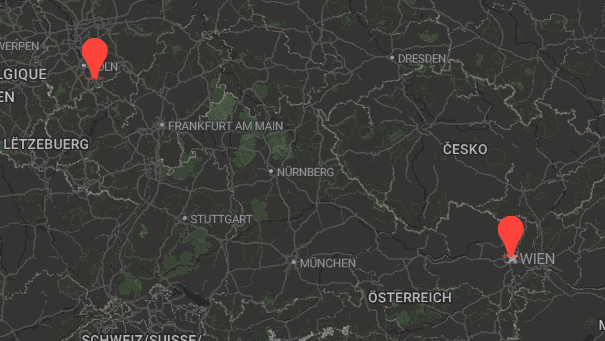 Map of company locations