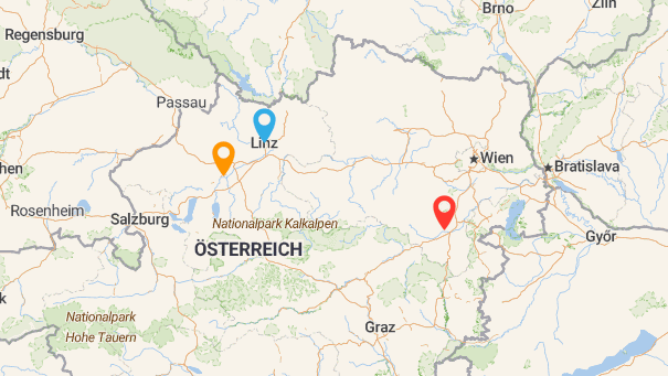 Map of company locations