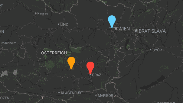 Map of company locations