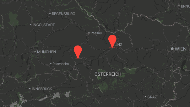 Map of company locations