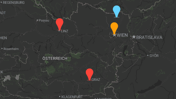 Map of company locations