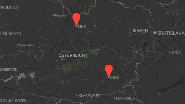 Map of company locations