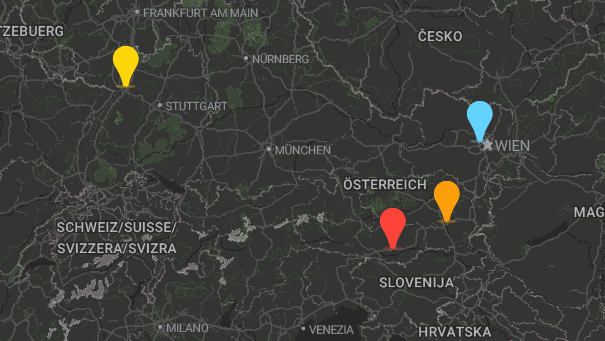 Map of company locations