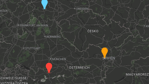 Map of company locations