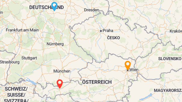 Map of company locations