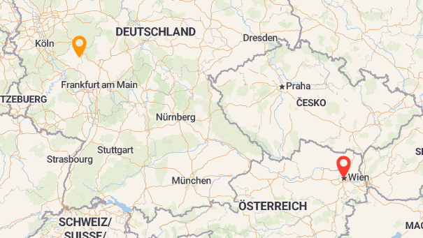 Map of company locations