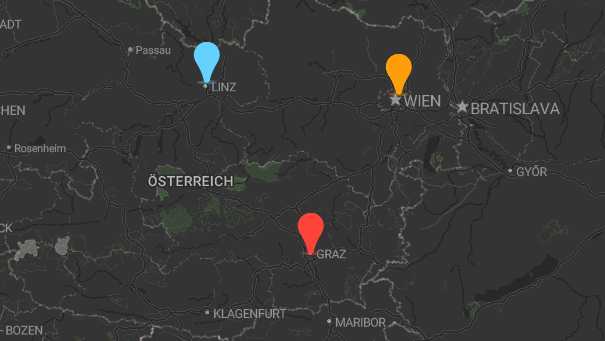 Map of company locations