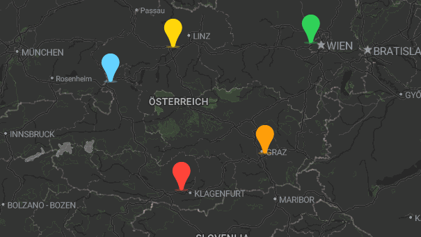 Map of company locations