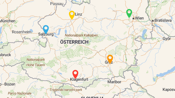 Map of company locations