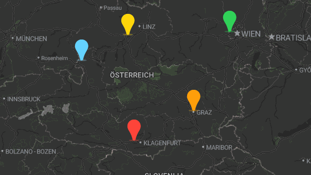 Map of company locations