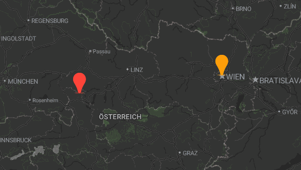 Map of company locations