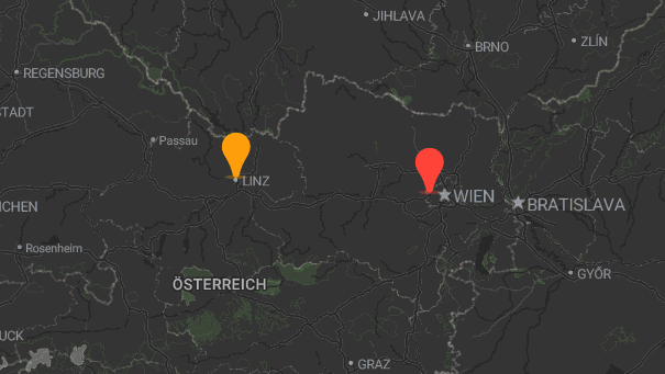 Map of company locations