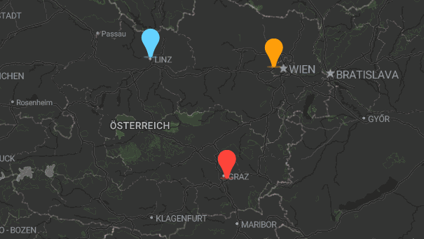 Map of company locations