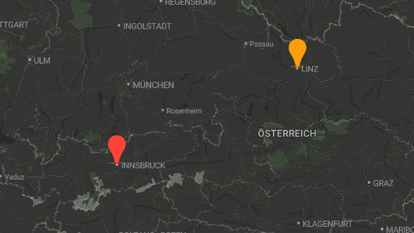 Map of company locations