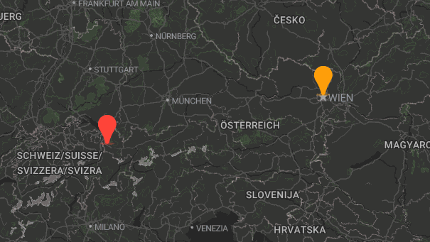 Map of company locations