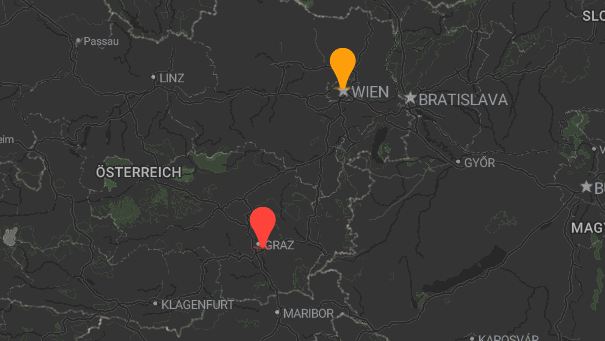 Map of company locations