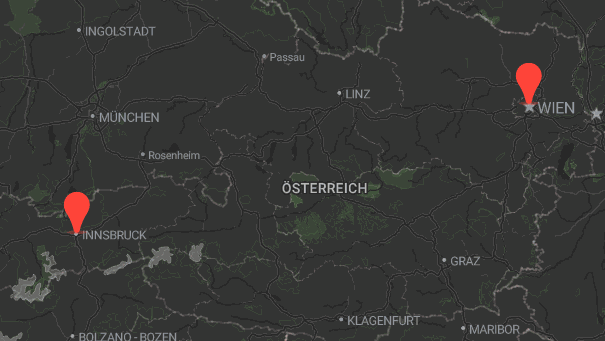 Map of company locations