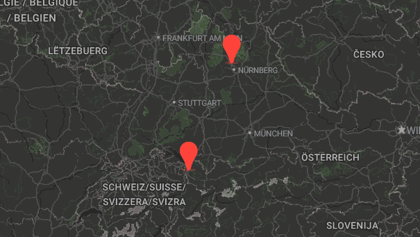 Map of company locations