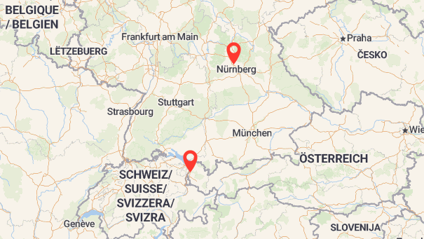 Map of company locations