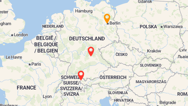 Map of company locations