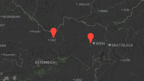 Map of company locations