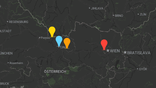 Map of company locations