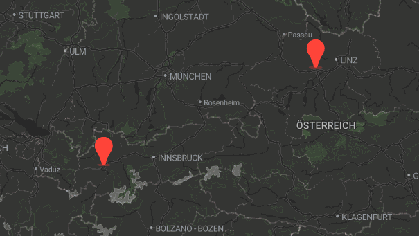 Map of company locations