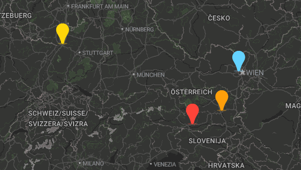 Map of company locations