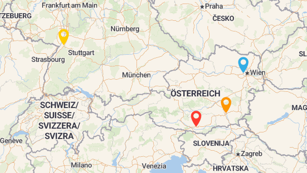 Map of company locations