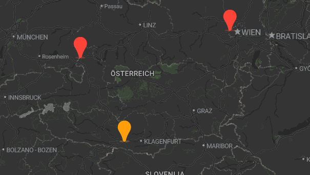 Map of company locations