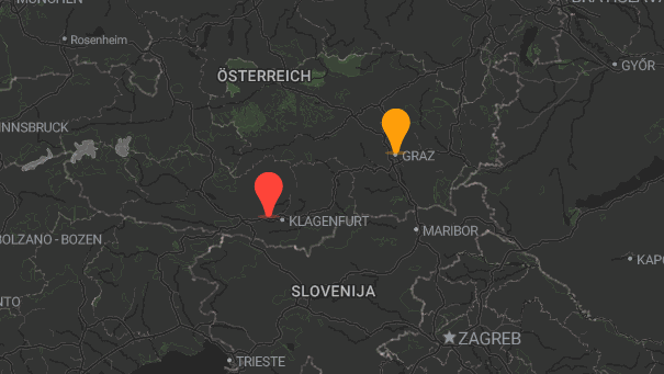 Map of company locations