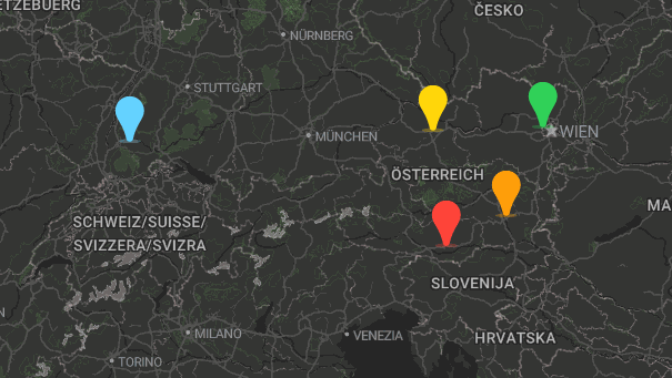 Map of company locations