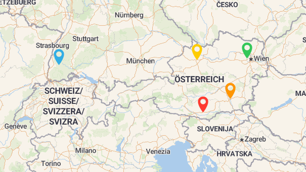 Map of company locations