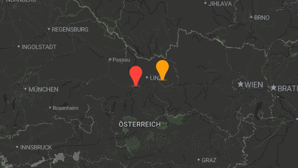 Map of company locations